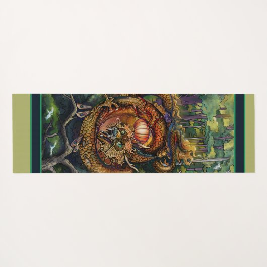 Jahr des Holzdrachen 2024 Yogamatte (Rückseite (Horizontal))