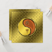 Jahr des Holzdrachen Karte (Vorderseite/Rückseite Beispiel)