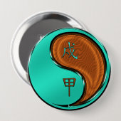 Jahr des Holzhundes Button (Vorne & Hinten)
