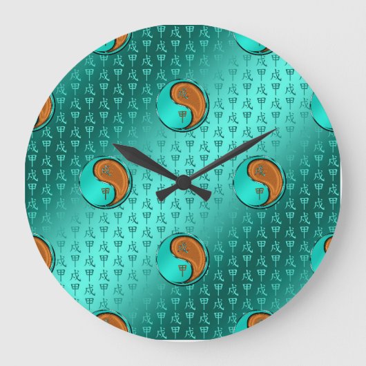 Jahr des Holzhundes Große Wanduhr (Vorderseite)