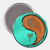 Jahr des Holzhundes Magnet (Vorderseite/Rückseite)