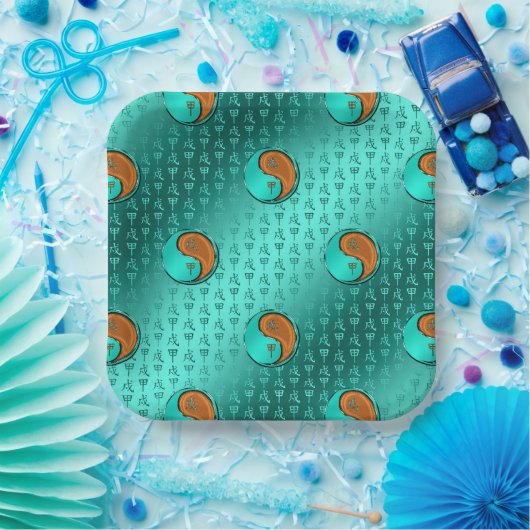 Jahr des Holzhundes Pappteller (Party)