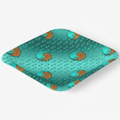 Jahr des Holzhundes Pappteller (Gewinkelt)