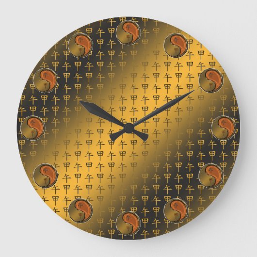 Jahr des Holzpferdes Große Wanduhr (Vorderseite)