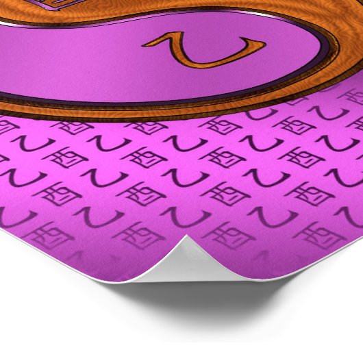 Jahr des Holzrosters Poster (Ecke)