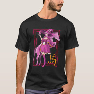 Jahr des Horses Chinesischer Zodiac Hexe Halloween T-Shirt