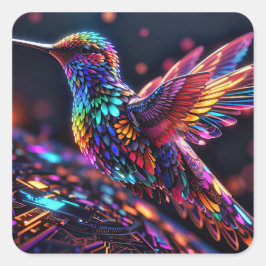 Jahr des Hummingvogels: Eine monatliche Reise Quadratischer Aufkleber