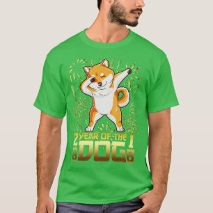 Jahr des Hundes 2018, das Shiba Inu Chinesisch neu T-Shirt