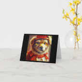 Jahr des Hundes 2 Karte (Gelbe Blume)