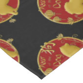 Jahr des Hundes - Chinesisches Neujahr Tischdecke (Schrägansicht)