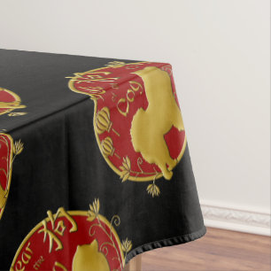 Jahr des Hundes - Chinesisches Neujahrsfest Tischdecke