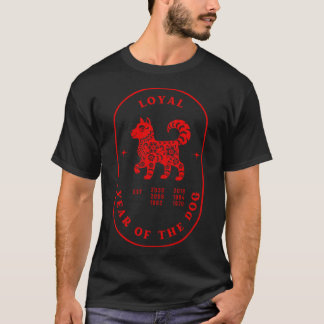 Jahr des Hundes Chinesisches Sternzeichen Treue Ju T-Shirt