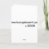 Jahr des Hundes Feiertagskarte (Rückseite)