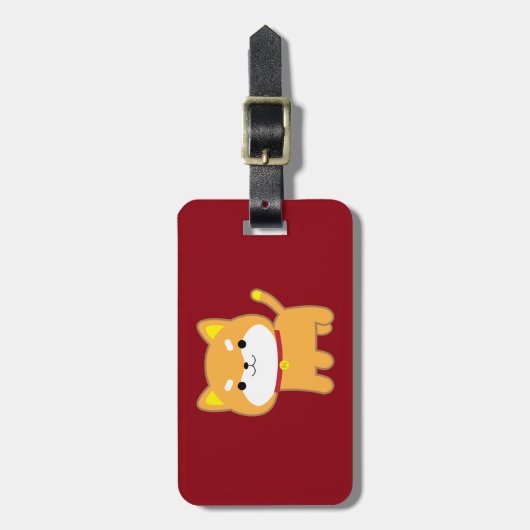 Jahr des Hundes Gepäckanhänger (Vorderseite vertikal)