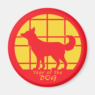 Jahr des Hundes Magnet