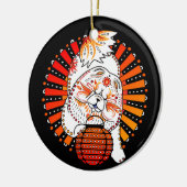 JAHR DES HUNDES - MI TANG - Chow Urlaubssornament Keramikornament (Links)