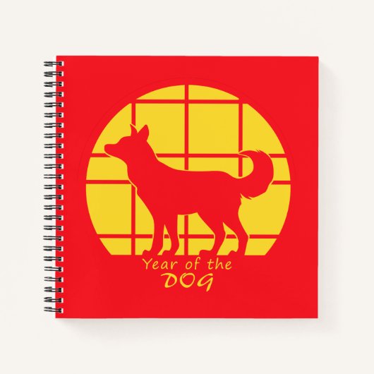 Jahr des Hundes Notizbuch (Vorderseite)