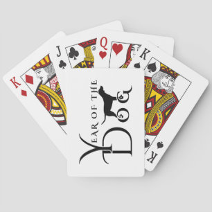 Jahr des Hundes Spielkarten