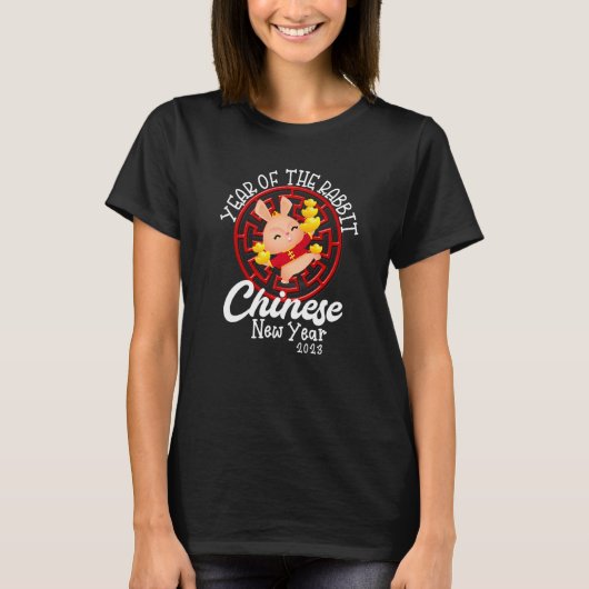 Jahr des Kaninchen Chinesisch Zodiac NEUES JAHR 20 T-Shirt (Vorderseite)