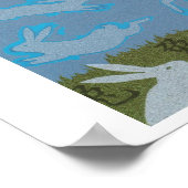 Jahr des Kaninchenmondes-Designs Poster (Ecke)