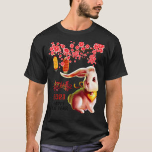 Jahr des Kaninchens 2023 Happy Lunar Neujahr China T-Shirt