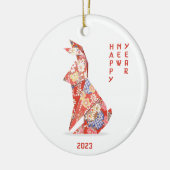 Jahr des Kaninchens 2023 Keramik Ornament (Links)