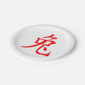 Jahr des Kaninchens 2023 Pappteller (Schrägansicht)