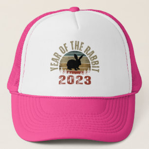 JAHR DES KANINCHENS 2023 TRUCKER-MÜTZE TRUCKERKAPPE