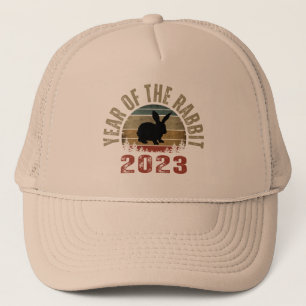 JAHR DES KANINCHENS 2023  TRUCKER-MÜTZE TRUCKERKAPPE