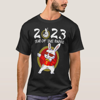 Jahr des Kaninchens 2023 Zodiaks chinesisches Neuj T-Shirt