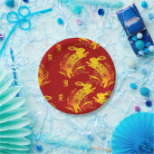 Jahr des Kaninchens Chinesisches Neujahr Zodiac Pappteller (Party)