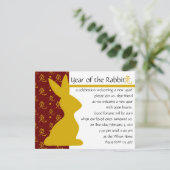 Jahr des Kaninchens Einladung (Stehend Vorderseite)