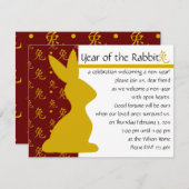Jahr des Kaninchens Einladung (Vorne/Hinten)