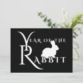 Jahr des Kaninchens Einladung (Stehend Vorderseite)