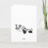 Jahr des Kaninchens Feiertagskarte (Rückseite)