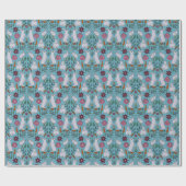 Jahr des Kaninchens - Osterhase mit Karotten Geschenkpapier (Flach)