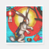 Jahr des Kaninchens Serviette (Vorderseite)