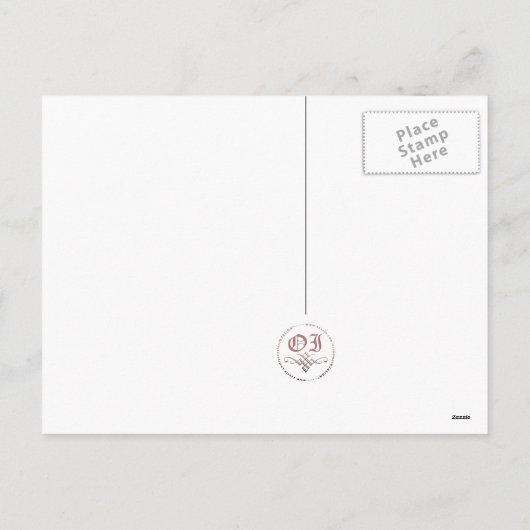 Jahr des Kaninchenzeichens Feiertagspostkarte (Rückseite)