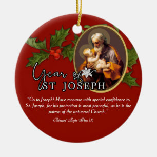 Jahr des katholischen religiösen Gebets St. Josep Keramik Ornament