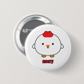 Jahr des Knopfes des Hahn-2017 Button (Vorne & Hinten)