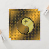 Jahr des Metallpferdes Karte (Vorderseite/Rückseite Beispiel)