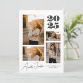 Jahr des Minimalistischen Collage Abschlusses | Fo Einladung (Stehend Vorderseite)
