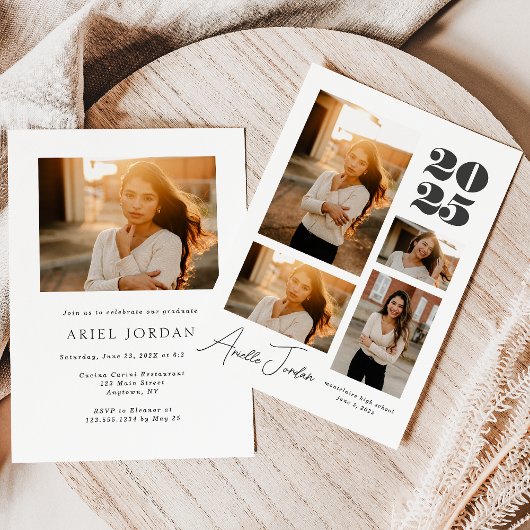 Jahr des Minimalistischen Collage Abschlusses | Fo Einladung