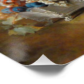 Jahr des Monkey Fruits Blume Fine Art Poster (Ecke)