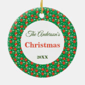 Jahr des Namens der Weihnachtsbaumbällchen Keramik Ornament (Hinten)