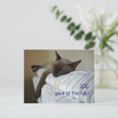 Jahr des Nickerchens 2012 Feiertagspostkarte (Stehend Vorderseite)