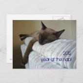 Jahr des Nickerchens 2012 Feiertagspostkarte (Vorne/Hinten)