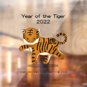 Jahr des Niedlichen Tierhalters von Zodiac 2022 Fensteraufkleber (Blatt 2)