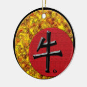 Jahr des Ochsen: 2009 Keramikornament (Links)