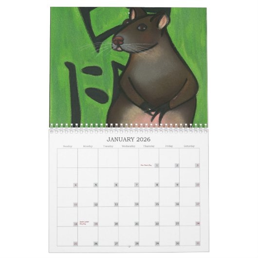 Jahr des Ochsen, Bungalow Art2009 CalendarYear O… Kalender (Jan 2026)